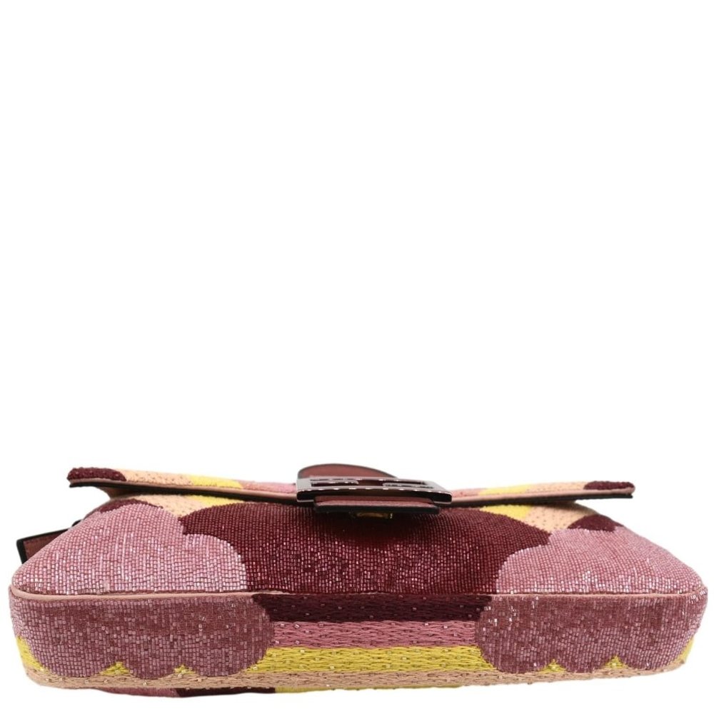 FENDI Baguette 1997 Satin Leather Shoulder Satchel Bag Multicolor - Picture 7 of 12